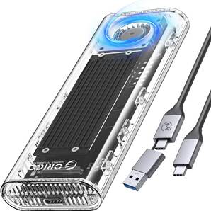 ORICO M.2 SSD 外付けケース 40Gbps 工具不要最新 USB4 NVMe専用M.2 SSDケース ファン内蔵 【管理番号:O113】