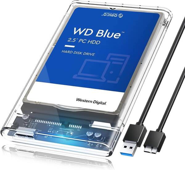 OY128 ORICO 2.5インチ HDD / SSD ケース USB3.0 ハードディスクケース UASP対応 5Gbps転送 6TB(9.5mm以下)