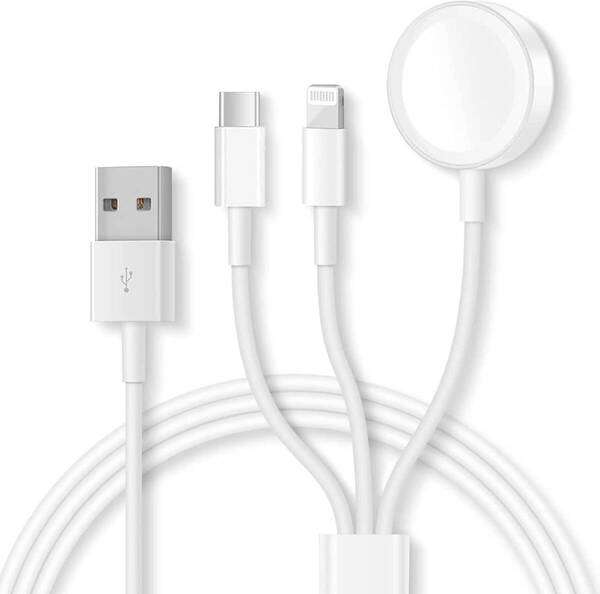 Apple Watch用 充電器 アップ-ルウォッチ 充電器 充電ケーブル 3in1 磁気充電器 【管理番号:A53】