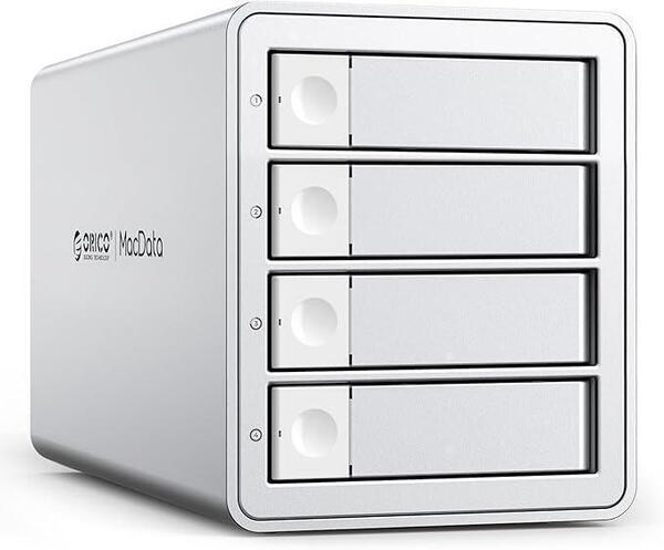 ORICO HDDケース 4台 デイジーフェイス機能付き USB 3.2 Gen 2 10Gbps 2.5/3.5インチ HDD ケース 22TB*4 大容量 【管理番号:O174】