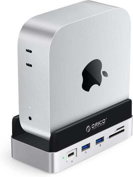 ORICO Mac用スタンド USB-Cハブ 内蔵 SSD 1TB 10Gbps高速転送 100W PD対応 SD/TFカードリーダー【管理番号:O168】