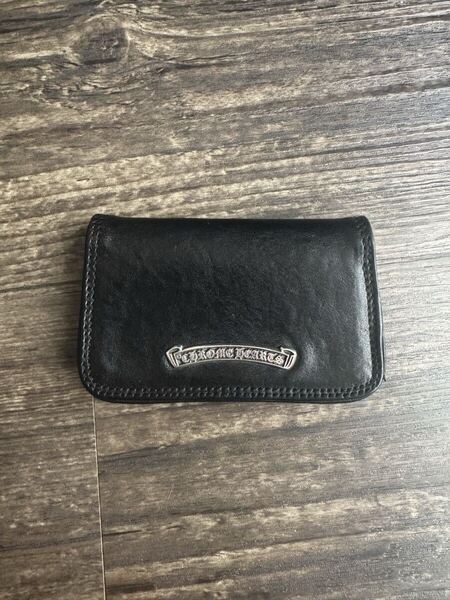 クロムハーツ CHROME HEARTS レザー 財布 ウォレット シルバー カードケース