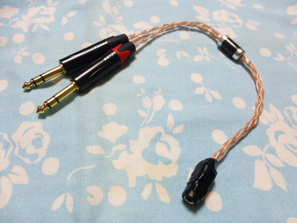 4.4mm5極 (メス) → TEAC UD-503 UD-505 ADI-2 Pro 6.3mm×2 変換ケーブル MOGAMI 2944 八芯 ブレイド編 20cm ディックス PENTACONN 変更可