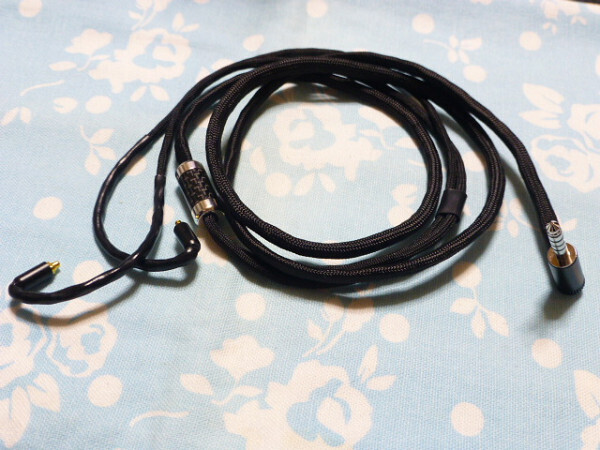 MMCX 切り込み入 102SSC + 8N-ofc 16芯 ブレイド編 4.4mm5極 L字 FT-7445(R) FURUTECH ロジウム AKG N5005 N30 SENNHEISER IE900 IE600 300