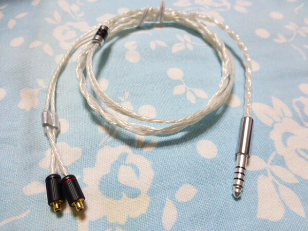 カスタム IEM Nobunaga IPX オーグライン 八芯 120cm 4.4mm5極 トープラ販売 銀メッキ 超々スリム ( Ultimate UE Live 6Pro SUPERBAX