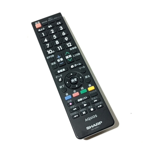 M 保証有り 良品 送料無料 SHARP 純正 テレビリモコン AN−52RC1