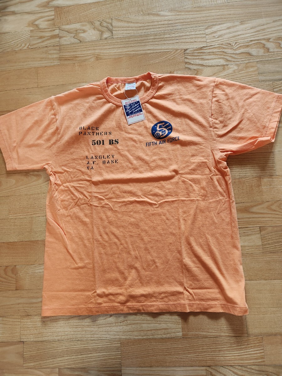  включая доставку * Восток Buzz Rickson's Buzz Rickson's BR79574 FIFTH AIR FORCE 345TH BOMB GROUP AIR APACHES короткий рукав футболка orange XL