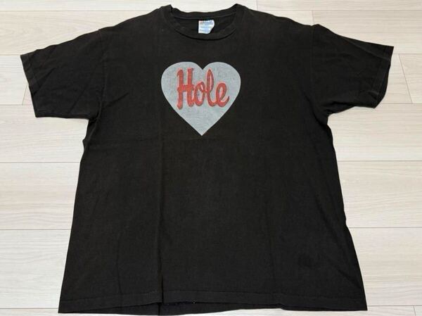 HOLE HEART LOGO ホール Nirvana XL Tシャツ ヴィンテージ Tee Black 古着 vintage ブラック ヘインズ Hanes グレートランド
