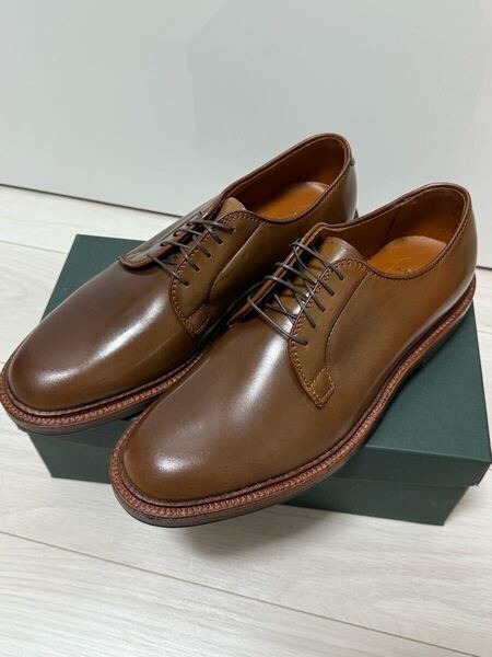 US8 Eウィズ Leather Soul 別注 ALDEN オールデン コードバン 99052 ウィスキー プレーントゥ レアカラー コードヴァン 990 革靴