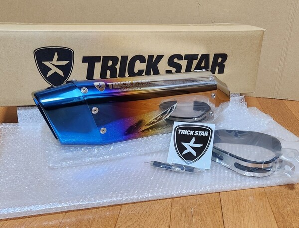 トリックスター│IKAZUCHI サイレンサー 焼チタン ショート│差込み径 60.5Φ│JMCAモデル│マフラー イカズチ 汎用