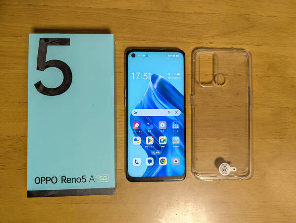 オッポ OPPO Reno5A 128GB CPH2199 アイスブルー 国内版SIMフリー デュアルsim 未使用付属ケース付