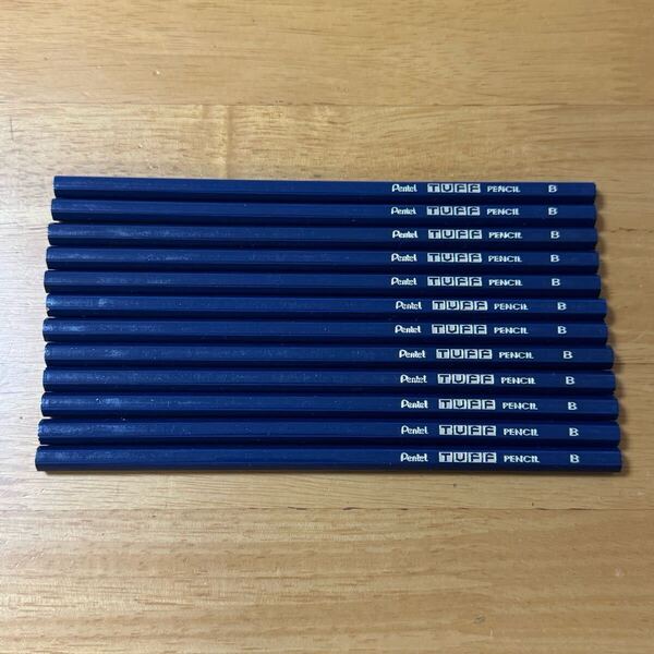 新品 廃盤 Pentel ぺんてる えんぴつ 鉛筆 TUFF タフ 1ダース12本セット B CB5 vintage 昭和レトロ