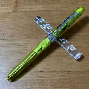 新品 廃盤 PLATINUM プラチナ万年筆 DOUBLEACTION ダブル R3 アクション 多機能 2+1 ボールペン シャーペン スケルトン グリーン MWB-500RS