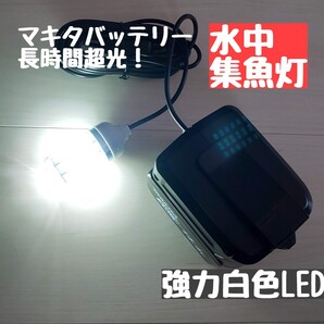 LED 水中集魚灯 白 夜釣り トリックサビキ タチウオ 根魚 マキタバッテリー用