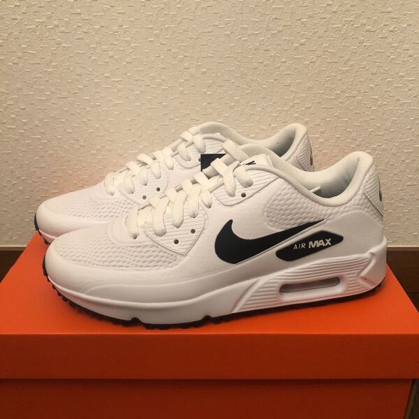 NIKE ナイキ ゴルフ エアマックス90 G 25cm ホワイト ブラック ゴルフシューズ AIRMAX