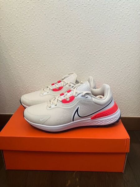 NIKE ナイキ ゴルフ インフィニティプロ2 ワイド 25cm ホワイト オレンジ