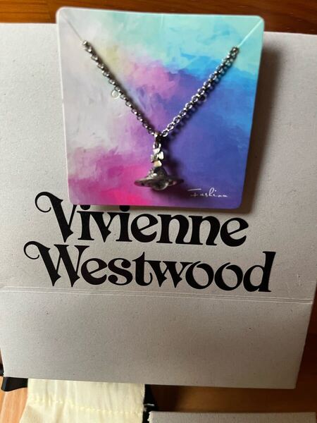 新品未使用 Vivienne Westwood オーブ ペンダント ネックレス イエローゴールド シルバー真鍮 ヴィヴィアンウエストウッド アクセ