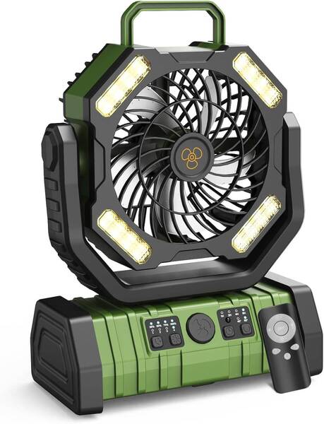 キャンプ 扇風機 アウトドア扇風機 充電式 静音 上下左右首振り サーキュレーター コードレス 充電式ファン 4階風量調整