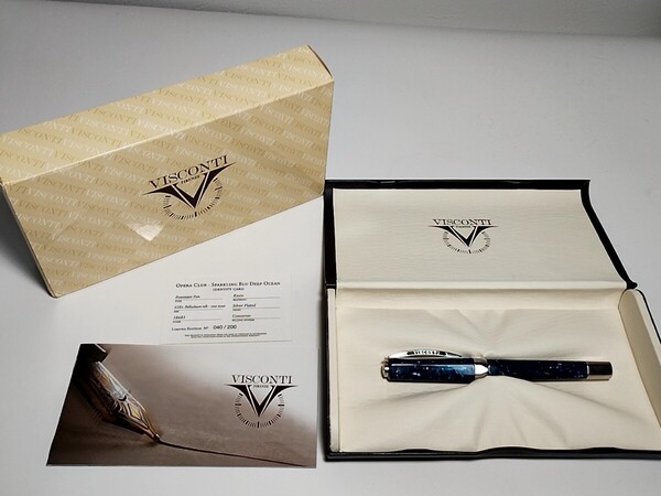 VISCONTI Opera Club “Deep Ocean” EU定価比 -28%【新品No.40/200】 ★限定200本・23K Pd Dreamtouch M★ 送料無料・匿名発送
