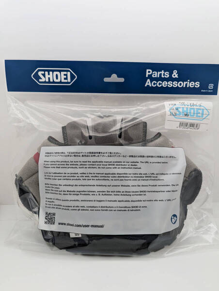 1) 新品 未使用 SHOEI ショウエイ TYPE-J センターパッド M9 / 4512048442828 J-FORCE4、 IV シリーズ