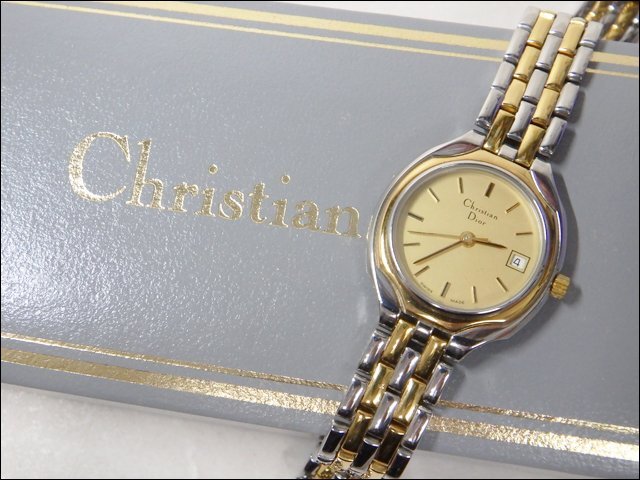 CHRISTIAN DIOR クリスチャンディオール デイト QZホワイト文字