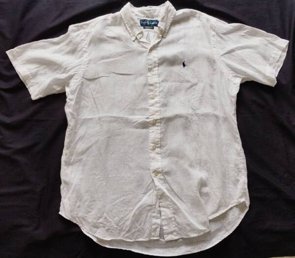 Ralph Lauren ラルフローレン リネンシャツ L 白 ホワイト