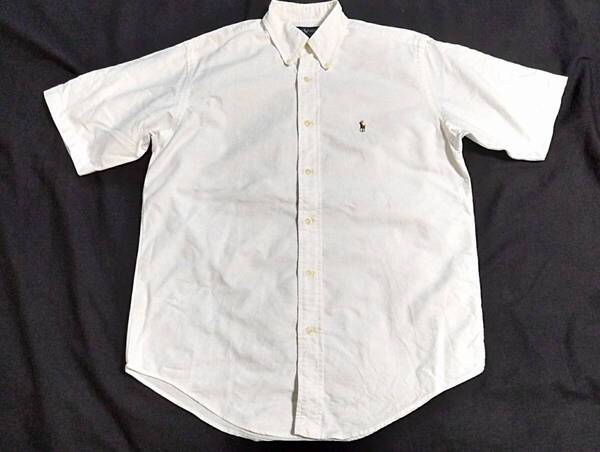 ラルフローレン 白Oxford B.D.シャツ15 ー20 90’s