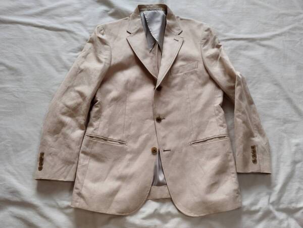 OLD UNIQLO リネン混テーラードジャケットL 検感動ジャケット