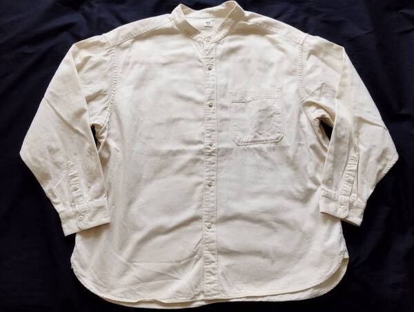 OLD Uniqlo ユニクロ スタンドカラーシャツ 生成り 3XL