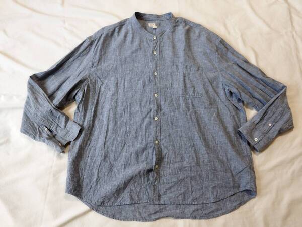 GAP バンドカラーシャンブレーシャツ Easy Fit XL