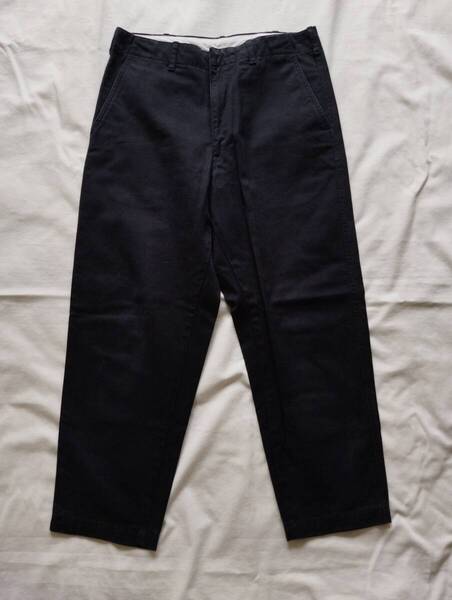Uniqlo U ユニクロ ワイドフィットチノパン W76cm 黒 ブラック