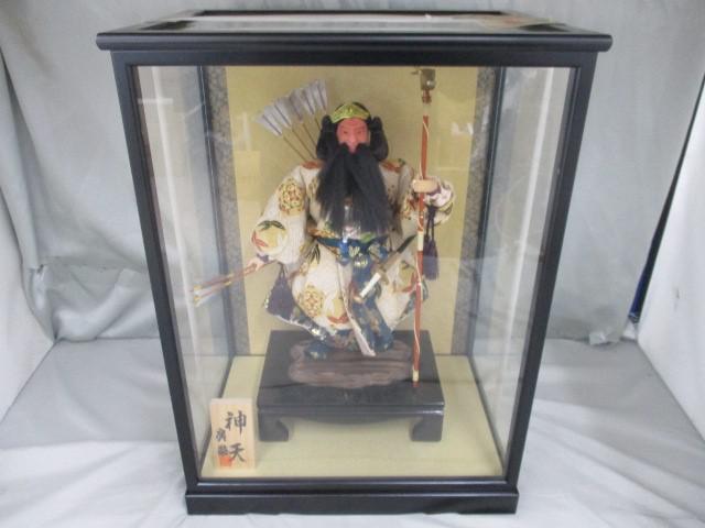 新品 五月人形 廣栄作 神天 神武天皇 木製 4号 前扉ケース 端午