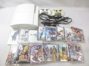 【同梱可】中古品 ゲーム プレイステーション3 PS3本体 CECHH00 ホワイト 動作品 ソフト 龍が如く3 等 グッズセット
