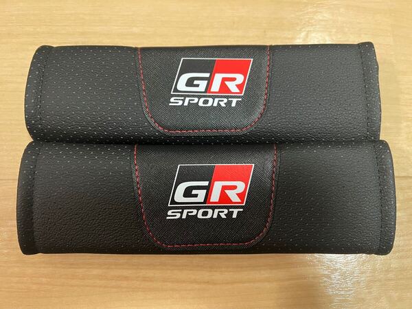 GR SPORT シートベルトパッド レザー ブラック 1枚 86 ヤリス プリウス RAV4 プリウス トヨタ コペン