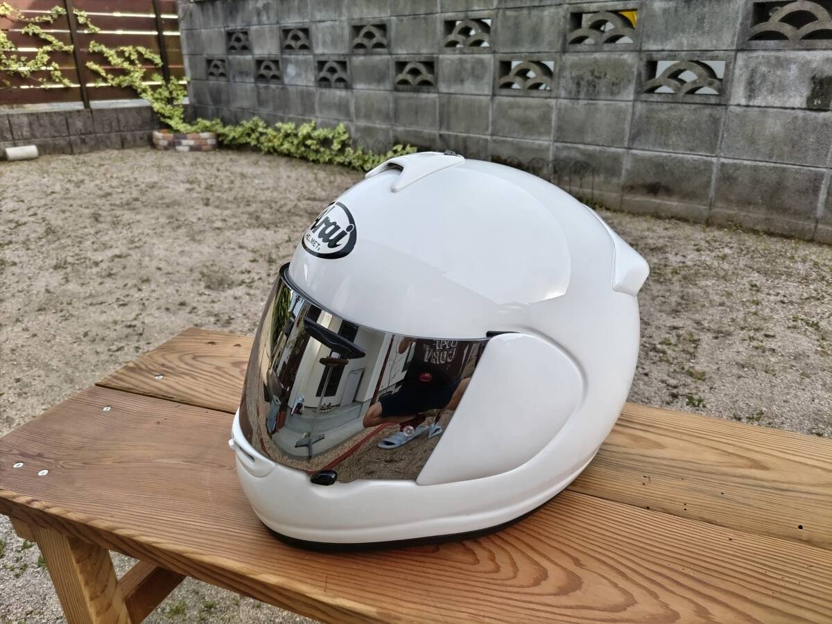 Arai HR MONO 4 ホワイト フルフェイスヘルメット 中古 XL