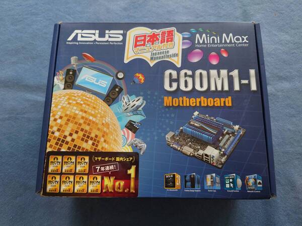 ASUS C60M1-I CPUオンボード IOパネル、メモリ付き MINI-ITXマザーボード 動作確認済