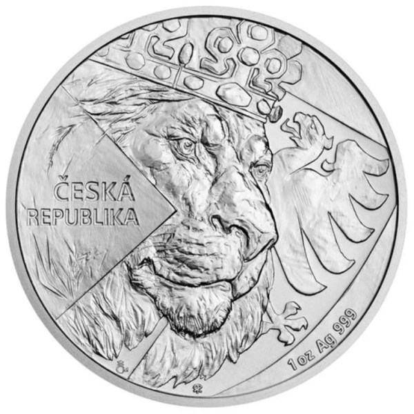 【地金型銀貨の希少銘柄!】新興チェコ造幣局☆チェコ2024年チェコ・ライオン1oz2ドル銀貨☆純銀31.10g☆資産保全の定番!!☆市場完売品!!A-2