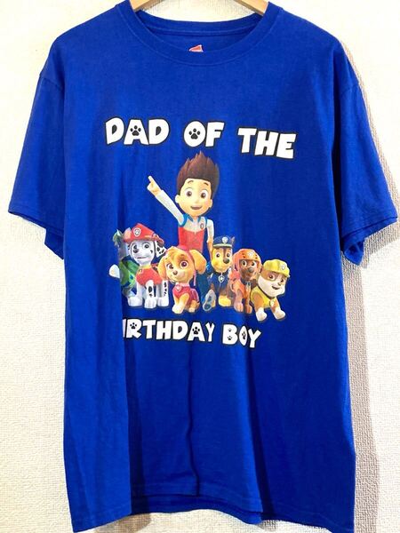 PAW PATROL★アニメーションTシャツ★キャラクター★マーシャル★チェイス★スカイ★ラブル★Hanes★2010's★USA★パウパトロール 青 美品