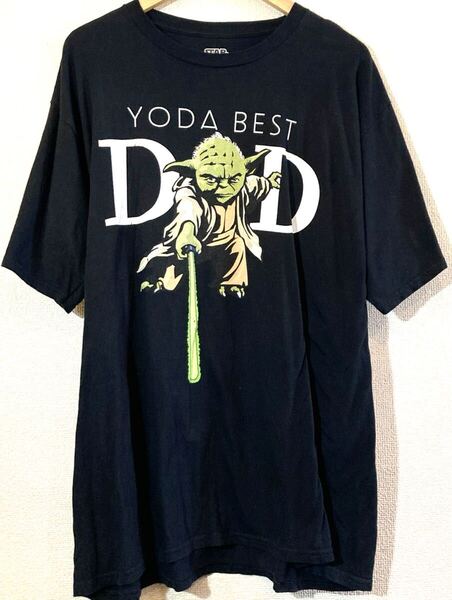 STAR WARS☆YODA BEST☆ムービーTシャツ☆ヨーダ☆アニメーション☆キャラクター☆スターウォーズ☆2010's☆USA☆ビンテージ☆黒☆XL