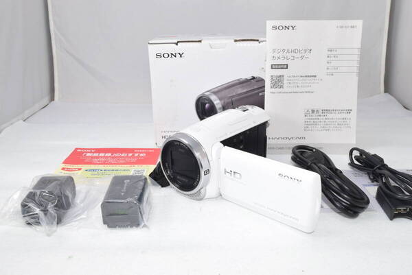 ☆展示品☆SONY ソニー HDR-CX680 ホワイト☆64GB内蔵メモリー☆光学30倍ズーム☆手ブレ補正機能搭載☆元箱一式☆安心のメーカー1年保証付