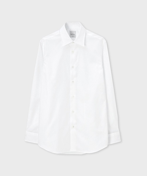 ☆新品未使用☆Paul Smith コットンツイル ドレスシャツ ホワイト 袖マルチ☆Lサイズ☆肩幅46㎝ 身幅53㎝ 着丈77㎝ 袖丈63㎝