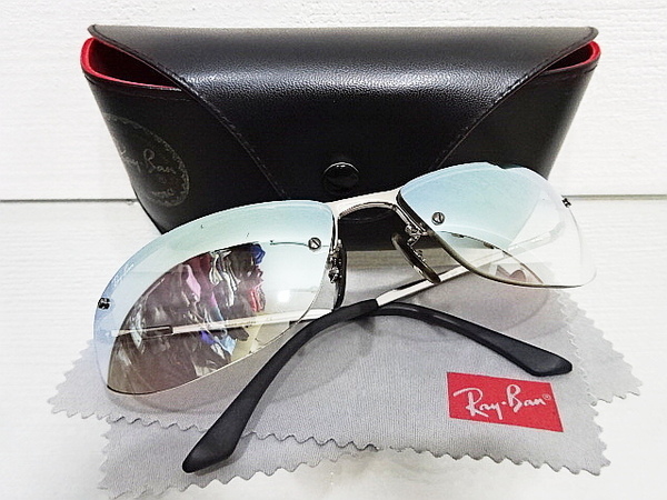 廃盤 RayBan RB3179 TOPBAR 003/Z1 青 ブルーミラーグラディエント グラデーション レイバン イタリア サングラス 佐藤琢磨 3186 3183