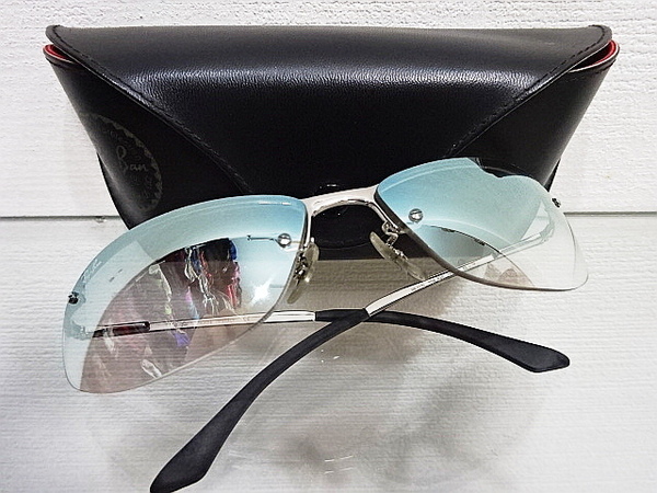 廃盤 RAYBAN RB3179 TOP BAR 003/Z1 青 ブルーグラディエントミラー グラデーション レイバン イタリア サングラス 佐藤琢磨 3183 3186