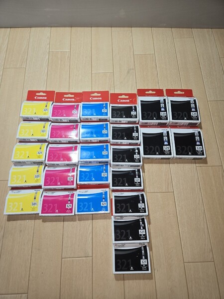 キャノン/インク/BC-320PGBK/BCI-321BK/BCI-321C/BCI-321M/BCI-321Y/26個/期限切れ/インクタンク/未開封