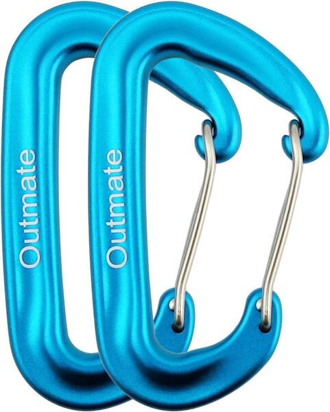 【2個セット】Outmate 12XN カラビナ シアン ライトブルー 水色