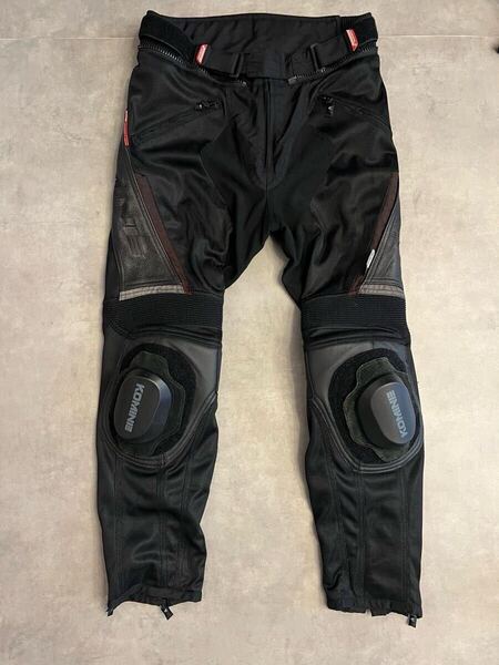 送料無料! KOMINE コミネ PK-717 スポーツライディングメッシュレザーパンツ 【XL】中古品