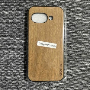 Google Pixel 9a ケース ブラウン レザー 木目