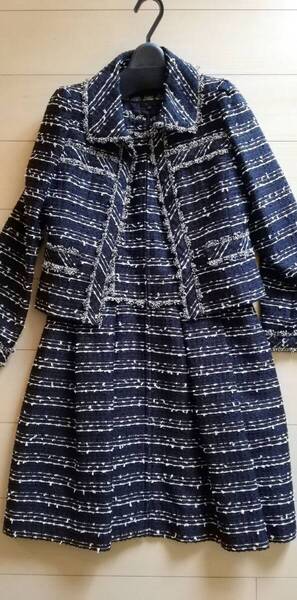TOBECHIC トゥービーシック ジャケット ワンピース ネイビー 40