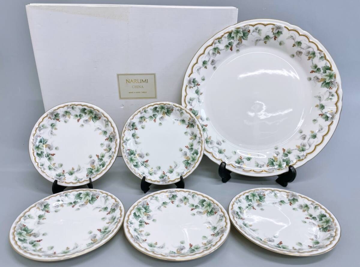 ★未使用★ NARUMI ナルミチャイナ ぶどう柄 皿5枚セット Amazon.co.jp: NARUMl CHINA パン皿 葡萄 プレート ナルミ