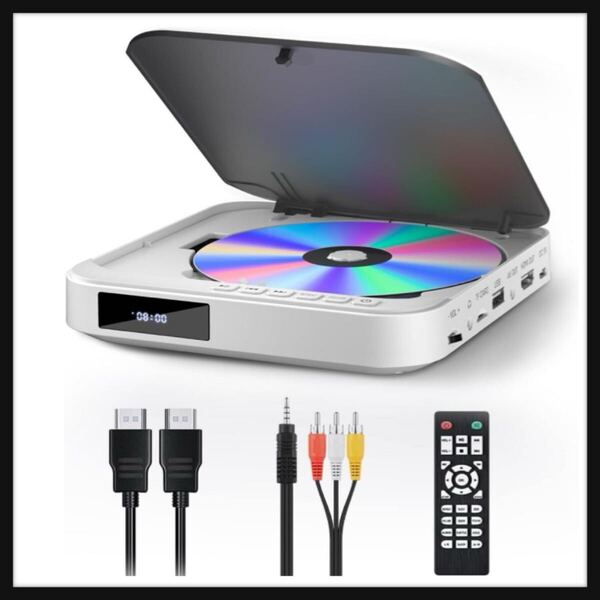 【開封のみ】FELEMAN★ミニDVDプレーヤー 1080PサポートFELEMAN DVD/CD再生専用モデル リージョンフリー、CPRM対応、USB/TFカード再生